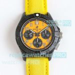 Swiss Copy Breitling Avenger 7750 Chronograph 44mm Yellow Dial Watch 